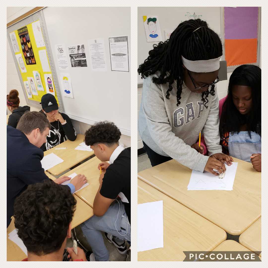 GburgMath's tweet photo. Mr. Duncan has student experts teaching other students how to copy and construct shapes. #mathRT #MyGaithersburg #teachlikeachampion https://t.co/F29jBB5efU