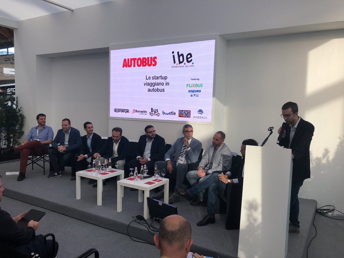 r_sommariva's tweet photo. Le startup viaggiano in autobus. Il convegno organizzato da @rivista_Autobus  per #Ibe2018 https://t.co/jlfcTB4KY5