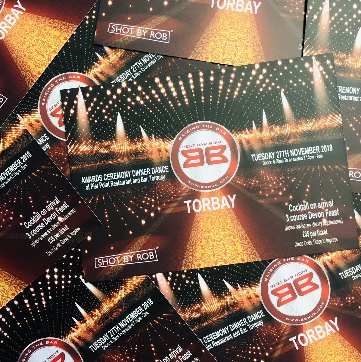 Our awards night returns to <a href="/PierPointTqy/">Pier Point Chippy Co</a> on Tuesday 27th November 🎉🎈🥂🏆

Contact us today to secure your tickets 🎫 

@torbaynht <a href="/Torbay_Council/">Hito Prajapati</a> <a href="/DC_Police/">Devon & Cornwall Police</a> <a href="/DC_PCC/">Devon & Cornwall PCC</a> <a href="/Huntscider/">Hunt's Cider</a> <a href="/BaysBrewery/">Bays Brewery</a> <a href="/TorbayStreetPas/">Torbay StreetPastors</a> <a href="/shotbyrob/">SHOT BY ROB®</a> <a href="/TQHeraldExpress/">Herald Express</a> @BestBar_None <a href="/mick_bbnuk/">Mick McDonnell</a>