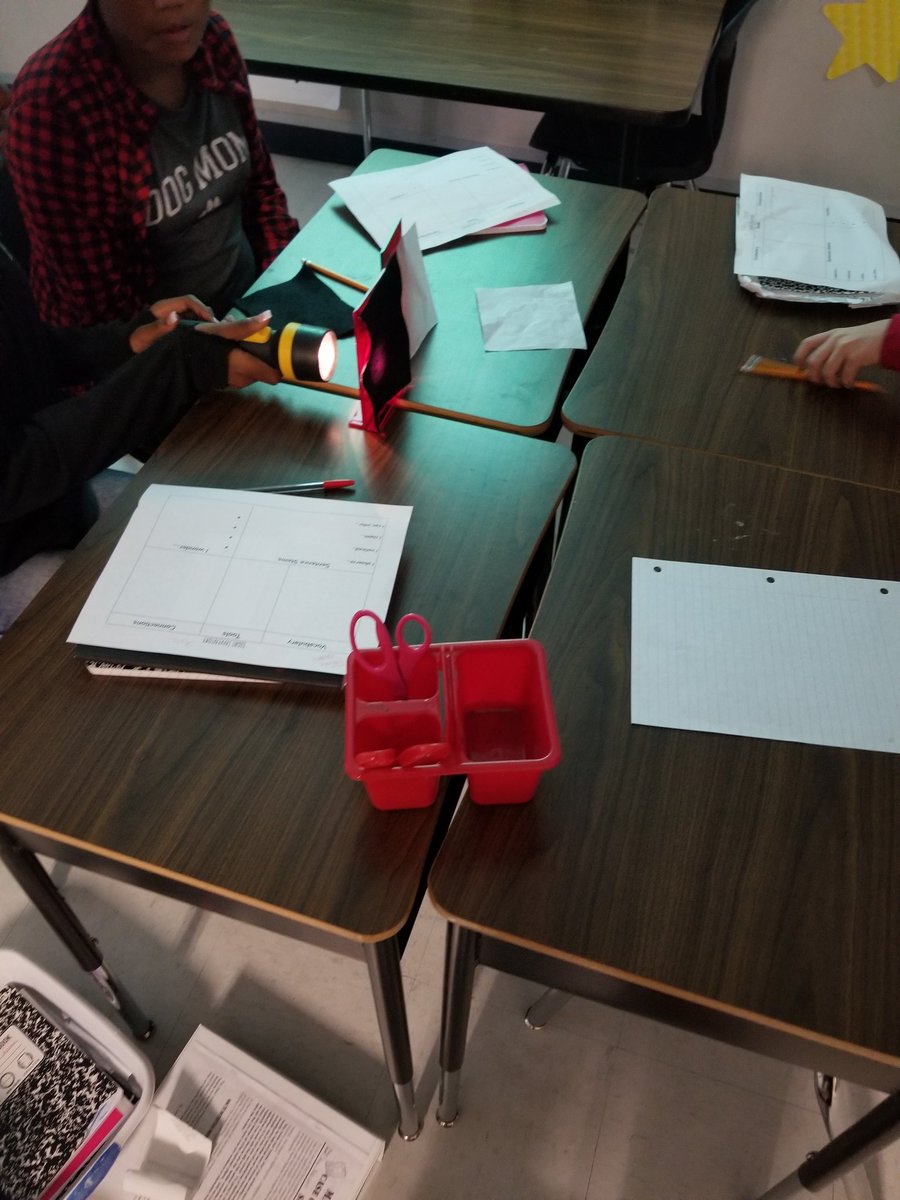 AKyleNISD's tweet photo. Ss having fun exploring light with different mediums and how it reflects and refracts. #starwildcard #ThisIsNorthside #learningbydoing https://t.co/wciflTKxBU