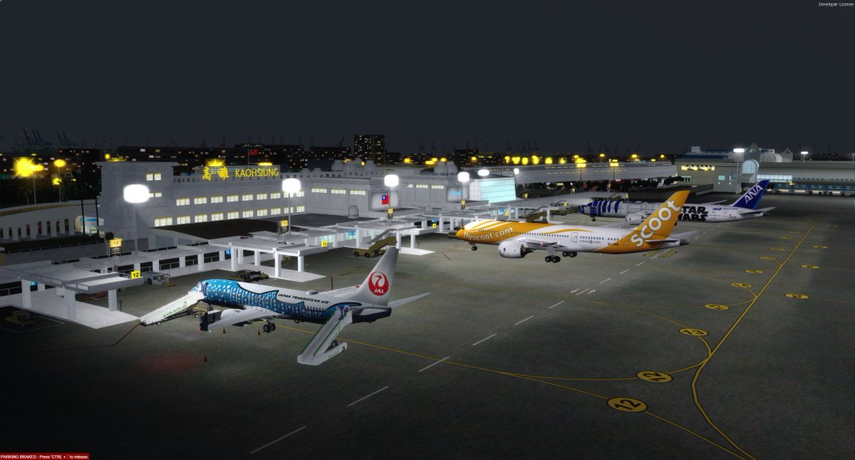 takawahappy's tweet photo. 高雄お披露目フライトでしたね。お二方、ありがとうございました!
#P3Dv4 #RCKH #PMDG https://t.co/rAOd876iaI