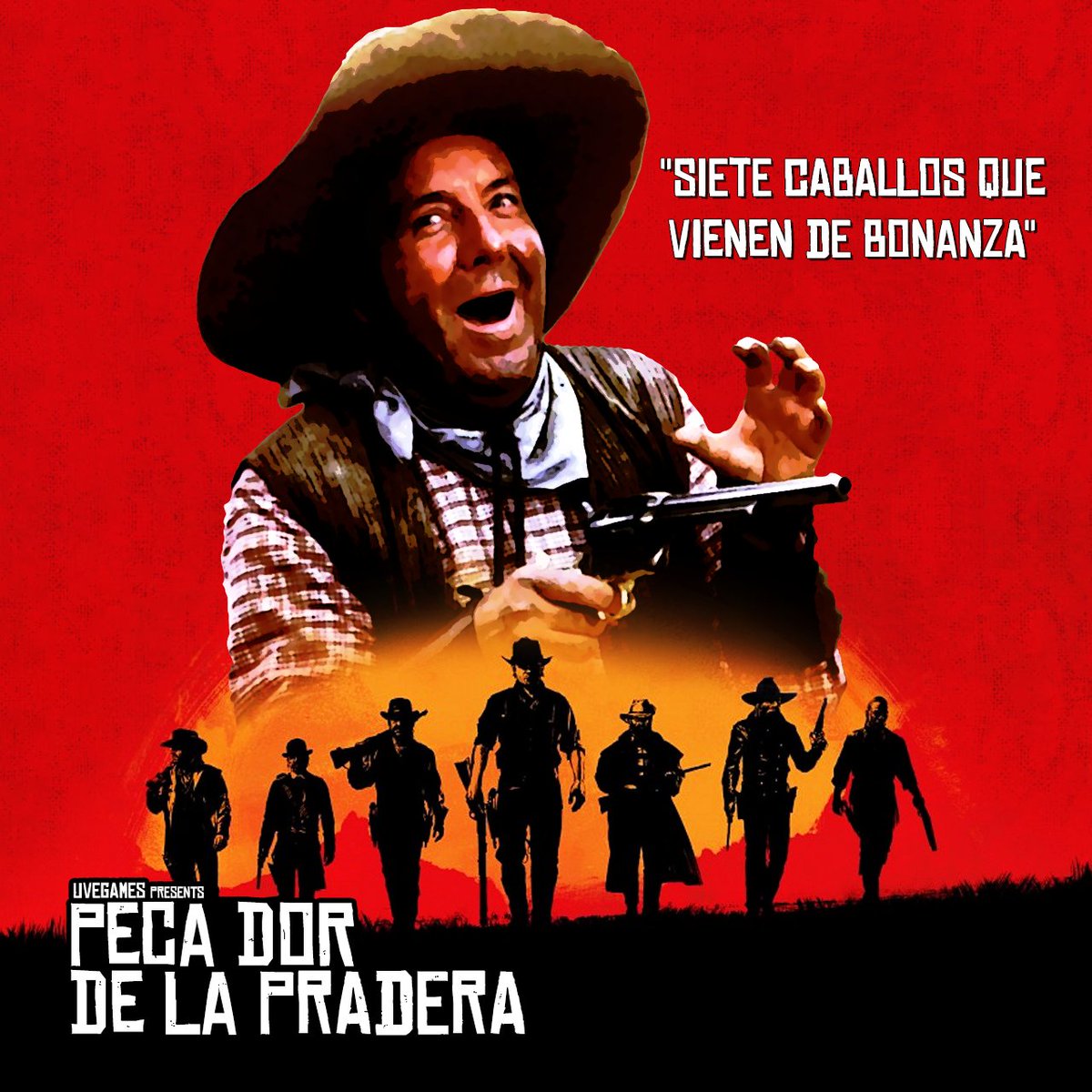 uVeGames's tweet photo. #RedDeadRedemption2 edición chiquitica.
"Incluye en los tiempos de carga escenas eliminadas de la peli de vaqueros de Chiquito peich"
y si lo queréis en camiseta... https://t.co/cCflrw79i8 😱 https://t.co/Sfb9tnOjiz