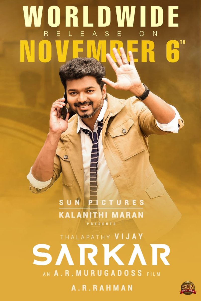 sri50's tweet photo. #Sarkar (UA) booking and negotiations starts between distributors and exhibitors in TN over terms and conditions for the #DeepavaliDay - Nov 6 release film. After a long time fancy MG’s being quoted. https://t.co/ibABKeOUON