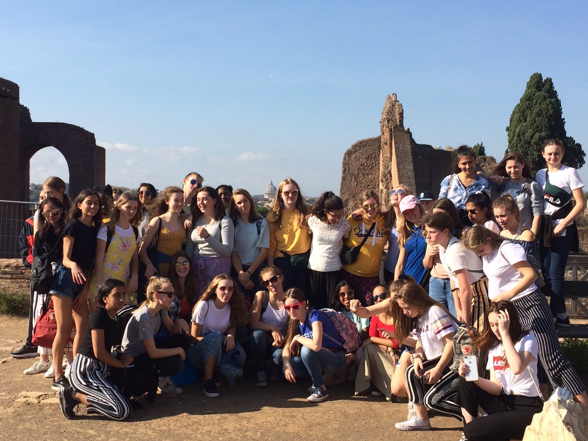 njdnotts's tweet photo. Continuing the day at the #Palatine, Forum and Circus Maximus - lots of tired legs kept going by ice cream, #beautiful scenes and #blueskies https://t.co/W1r9xop9Cb
