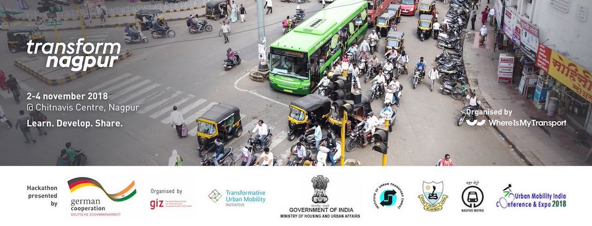 TUMInitiative's tweet photo. Excited, because only one week missing until we transform Nagpur with our second @TUMInitiative #hackathon with @MoHUA_India, @MetroRailNagpur and #TUEWAS. 

#wearetransport @giz_india @SmartSutIndia @IboldSebastian @_SUTP @Levent_bln @_dmoser @jakbaum @MathiasMerforth https://t.co/AhWWHqzMVo