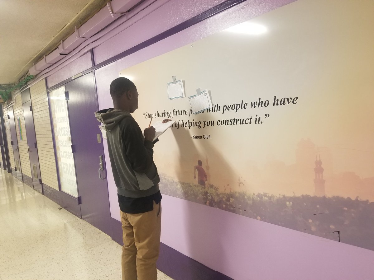 Students at #atmscougars making inferences in their gallery walk