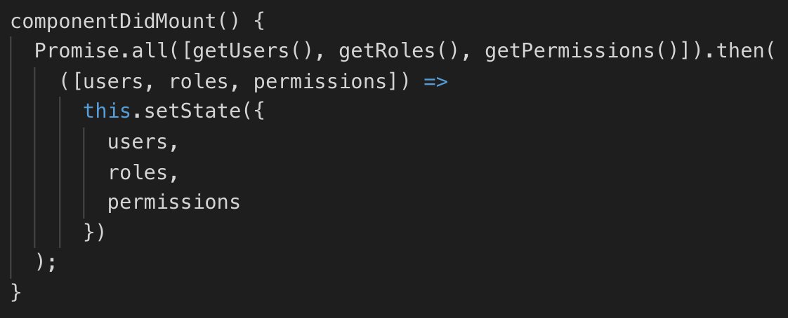 housecor's tweet image. Promise.all combined with modern JS features like destructuring, object shorthand, and concise arrow functions is 🔥.
Here I'm making three API calls in parallel and setting state for each after all three have completed. Love how concise this is.
#javascript