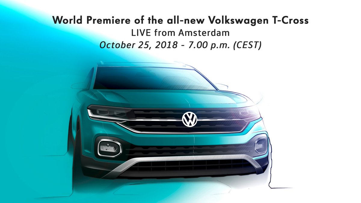 @motorionline Join the #worldpremiere of the all-#new #VWTCross, presented LIVE in #Amsterdam in less than 2 hours🚙🔥

🗓️ Start: 7pm CEST, 5pm GMT
📽️ Free #Livestream incl.🔗 Embed code for your website: volkswagen.gomexlive.com/vw_live_pk/

#TCross #car #VWCar #SUV #MoreThan1Thing @vwpress_en @Volkswagen