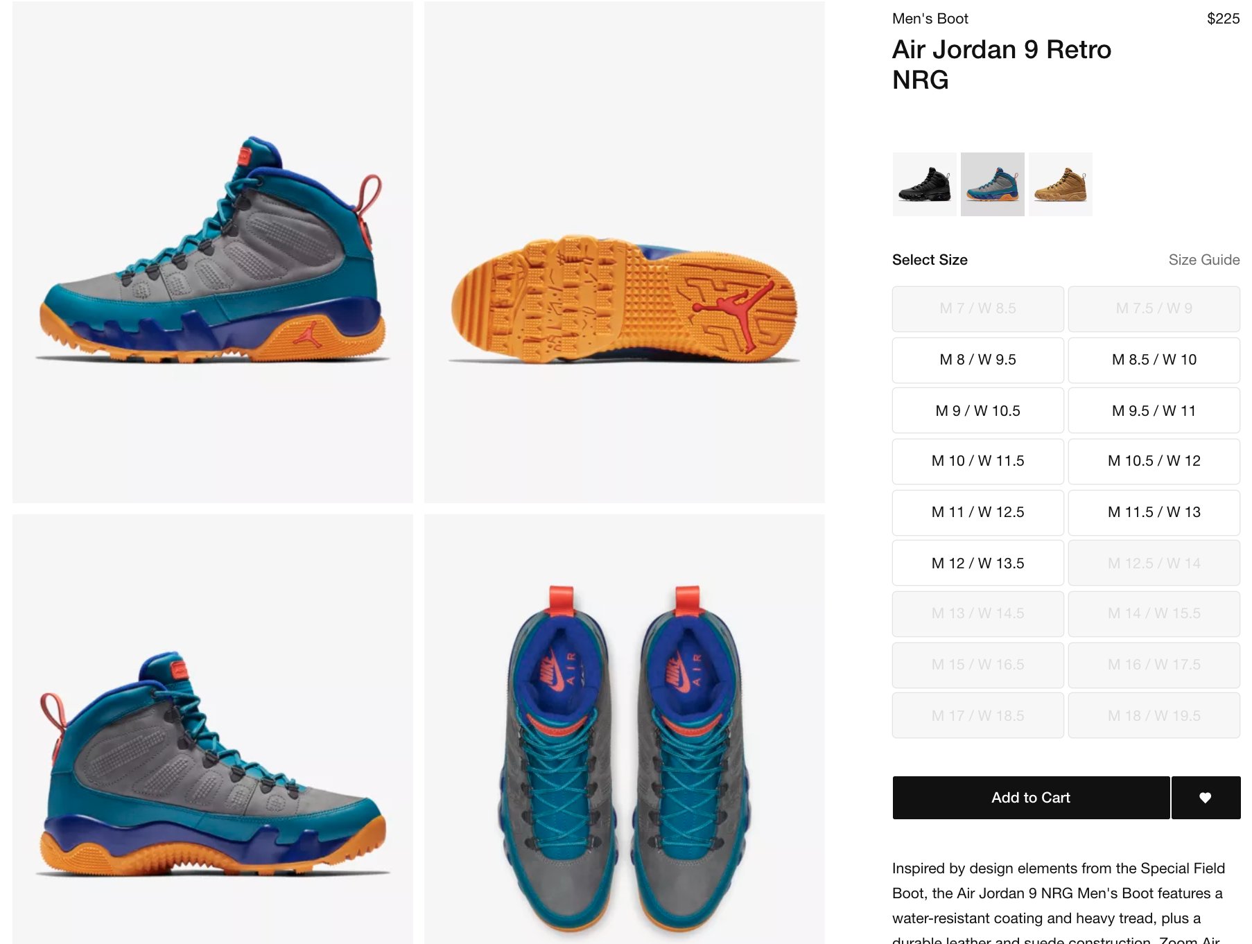 SOLELINKS X Air Jordan 9 Retro Boot Green Abyss is now available via Nike desktop site https t TDJY0pHet7 https t 0CZRWfRNYr X