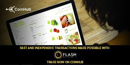 CoinhubEX's tweet image. .@FlashCoins makes everyday transactions hassle-free and more affordable by eliminating the middleman and using public blockchain. Register to trade now on coinhub.io