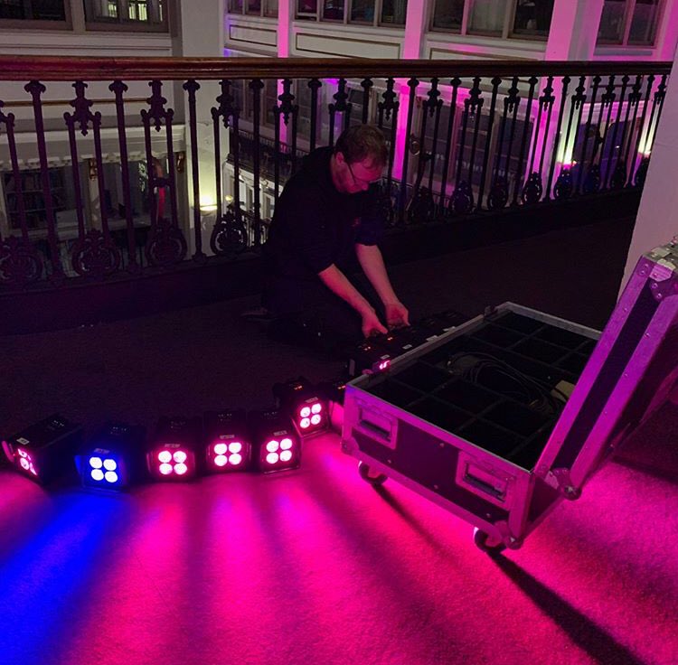 Barton Arcade at night in preparation for tomorrow’s preview event. Installing the lights... don’t forget to get your Manchester Science Festival tickets. It’s free!

via @CornbrookCrt