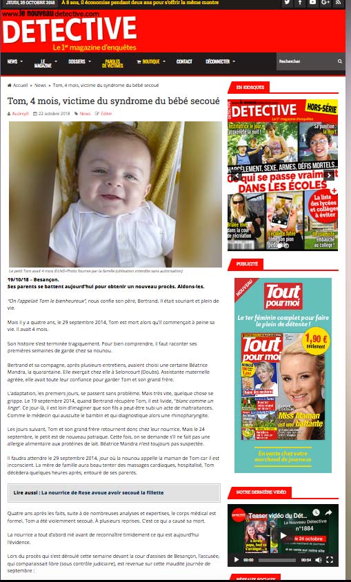 Tom 4 Mois Victime Du Syndrome Du Bebe Secoue