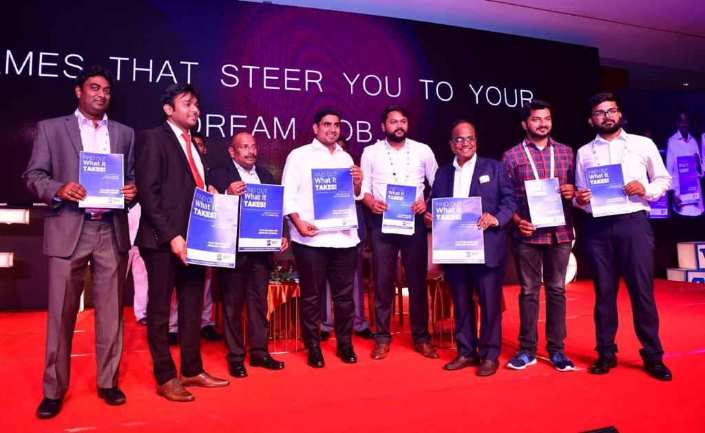 naralokesh's tweet photo. Launched ‘WiT - What it Takes' mobile Application, a powerful AI based Assessment Tool from @LoopReality, which maps strengths of students and unemployed with relevant jobs across sectors. #VizagFintechFestival https://t.co/WuG2Jjmwh7