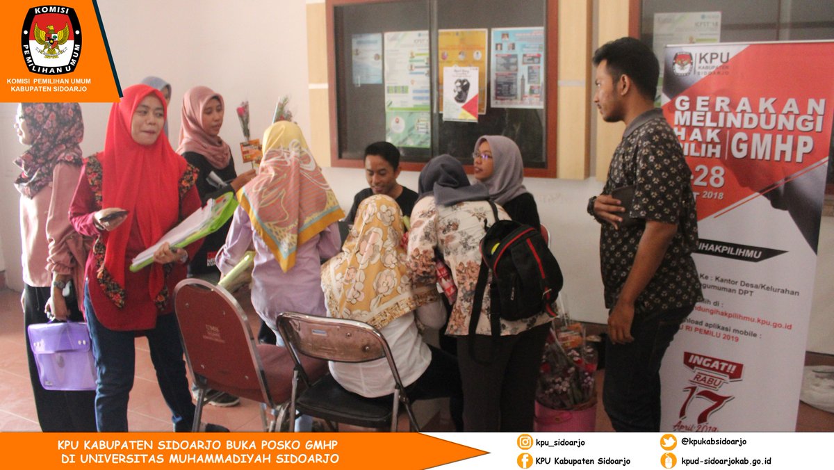 kpukabsidoarjo's tweet photo. KPU KABUPATEN SIDOARJO BUKA POSKO GMHP DI UNIVERSITAS MUHAMMADIYAH SIDOARJO.
https://t.co/hE1egZabNW https://t.co/MkidJRfnW3