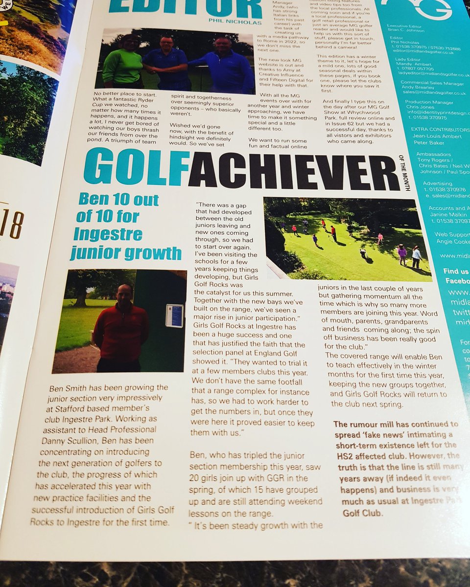 IngestreParkGC's tweet image. #golfachieverofthemonth #issue61 #midlandsgolfer 
@MidlandsGolfer @staffsgolf @EnglandGolf @GirlsGolfRocks1 @GolfRootsHQ @GetIntoGolf @ChaseGrammar @thejazzygolfer