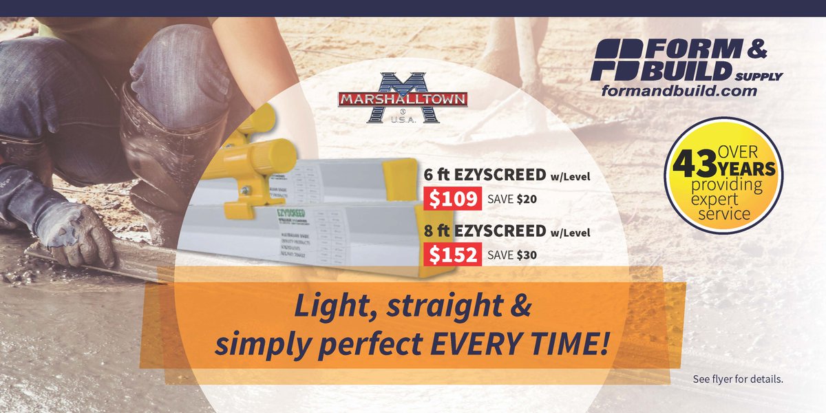 Dual-edge design, cut concrete and float! Visit formandbuild.com or see you @ 1of 5 Branches! 
#formandbuildsupply #Floating #Concrete #ConcreteProductReady #ConcreteProducts #ConcreteOntario #London #Hamilton #Windsor #Kitchener #Mississauga #Toronto