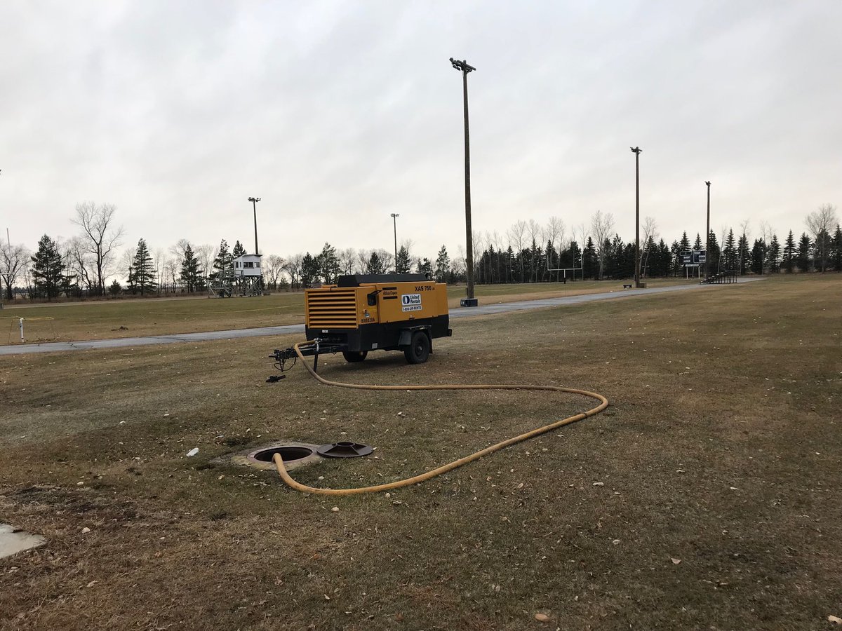 Stein_William's tweet photo. Irrigation blowout at the local 9 hole. Fun to get to play along with the guys. https://t.co/VaGozjLH7K