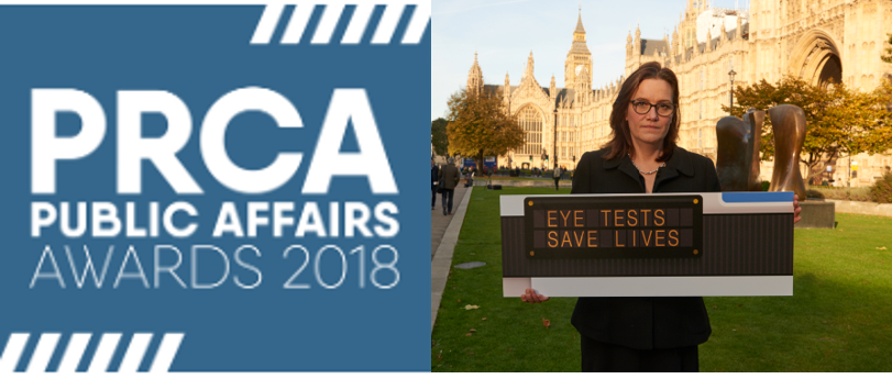 VisionExpress's tweet photo. We're delighted to have been recognised for our work towards raising the awareness of the importance of driver eye health, and are thrilled to announce our shortlist for the Public Affairs @PRCA_Awards with our #EyeTestsSaveLives campaign. A big thanks to all those involved! https://t.co/q529fTjfNi
