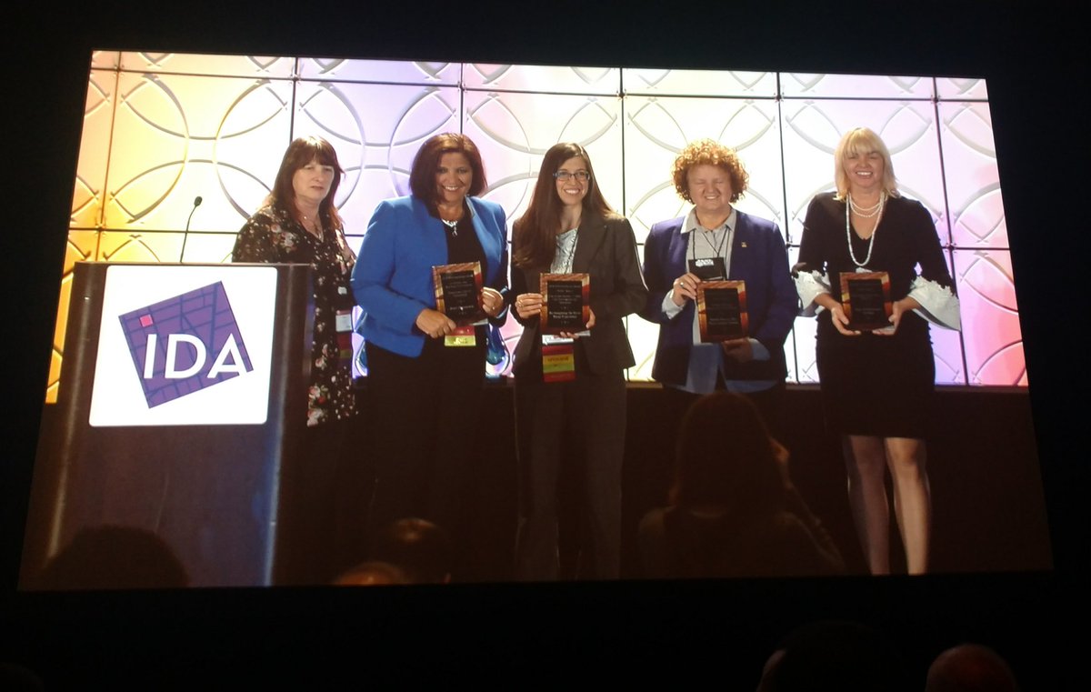 MilwDowntown's tweet photo. Honored to accept a Downtown Excellence Award today at #IDASATX18 for our Year of Wisconsin Avenue initiative, which included #sculpturemke  #uboxmke #keytochangemke @Otocast_guides &amp; so much more. Thank you @IntlDwtnAssoc &amp; to all the partners who collaborated on these projects! https://t.co/m3uEdchcFN