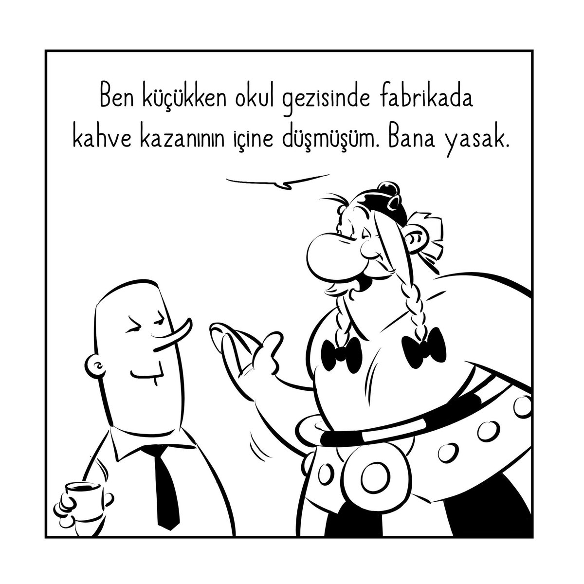 Hopdediks.
#göçbeyinliler #karikatür #gününkarikatürü #mizah #espri #asteriks #oburiks #hopdediks #kahve #kahvedünyası #kahvedunyasi #kahvesizyapamam #Kahve #kahvetiryakisi #kahvederyas #kahvenerede #kahvesaati #kahvemgeldi #kahveseverlerkulubu #kahvesevenlerkulubu