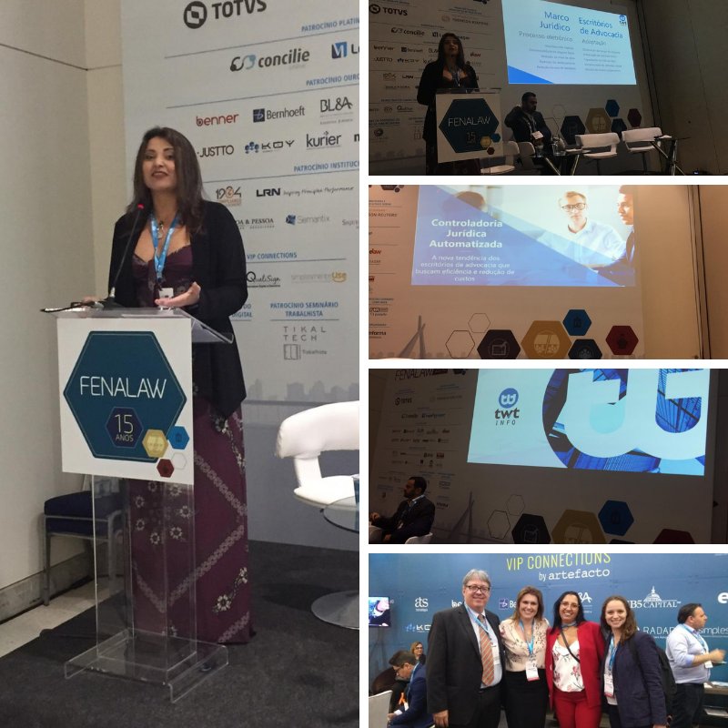 twtsoftware's tweet image. Ontem tivemos a palestra da diretora Simone Rocha na Fenalaw.

Com o tema " Controladoria Jurídica Automatizada" a palestra foi realizada às 15h, no auditório 4.

E, se você gostou do tema, então fique atento! 
Em breve teremos nossa primeira edição do Legal Meeting TWT INFO!