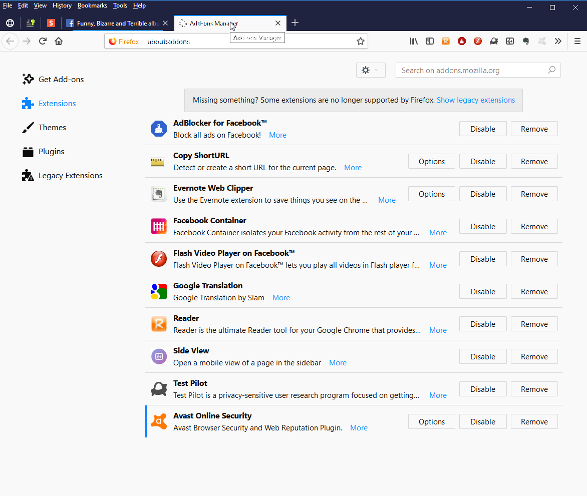 diegueno's tweet image. Between @avast_antivirus @adobe and/or @mozilla, who do I talk to about this warning? #TechSuport #Windows