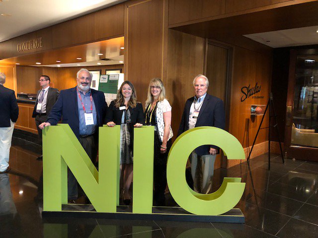 Pathway_Health's tweet photo. A couple of photos from our team networking at the @Natl_Inv_Ctr Fall Conference last week! Pictured (left to right): Dan Billings, NIC Healthcare Analyst Liz Liberman, Jane Burch and Doug Olson. #NICFall18 #seniorhousing https://t.co/RHxmJiVuJj