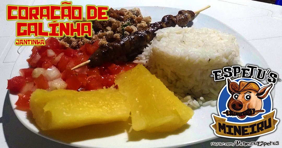 MineiruEspetus's tweet photo. Mineiru Espetu's 🐖 Jantinha com Coração de Galinha. #MineiruEspetus #PontaPora #CoracaoDeGalinha #Coracaozinho https://t.co/VGqGvJz1Ux