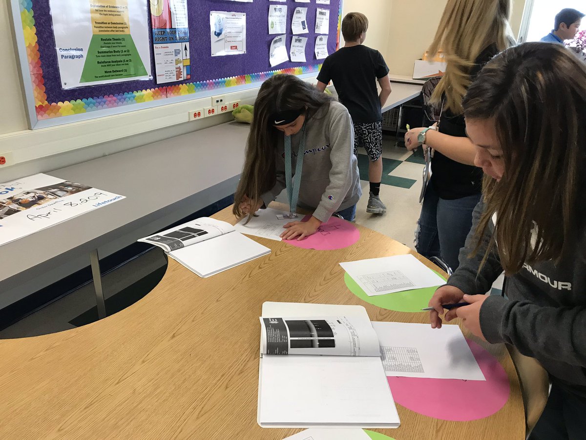 SKuehneJSMS's tweet photo. Students used their data binders to record two categories of their CDT reports.  The information they recorded will be used to set up targeted and personalized interventions for PLT.  #JSAMSComeAlive  #7thGradeELA https://t.co/ne2cmHLHMh