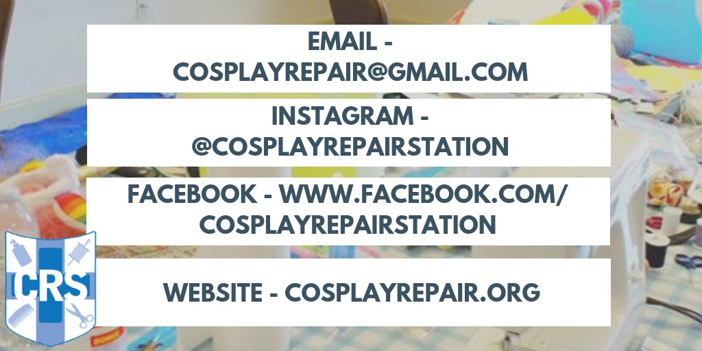 CosplayRepair's tweet photo. Hi! We're the #CosplayRepairStation, serving conventions all around! We teach volunteers and hold panels on a variety of skills so our cosplay community can grow! At conventions, we do costume repairs for free! ๐งตโ๏ธ๐ #CosItBreaks! Interested? Check us out below! โจ https://t.co/00FUF8fJym