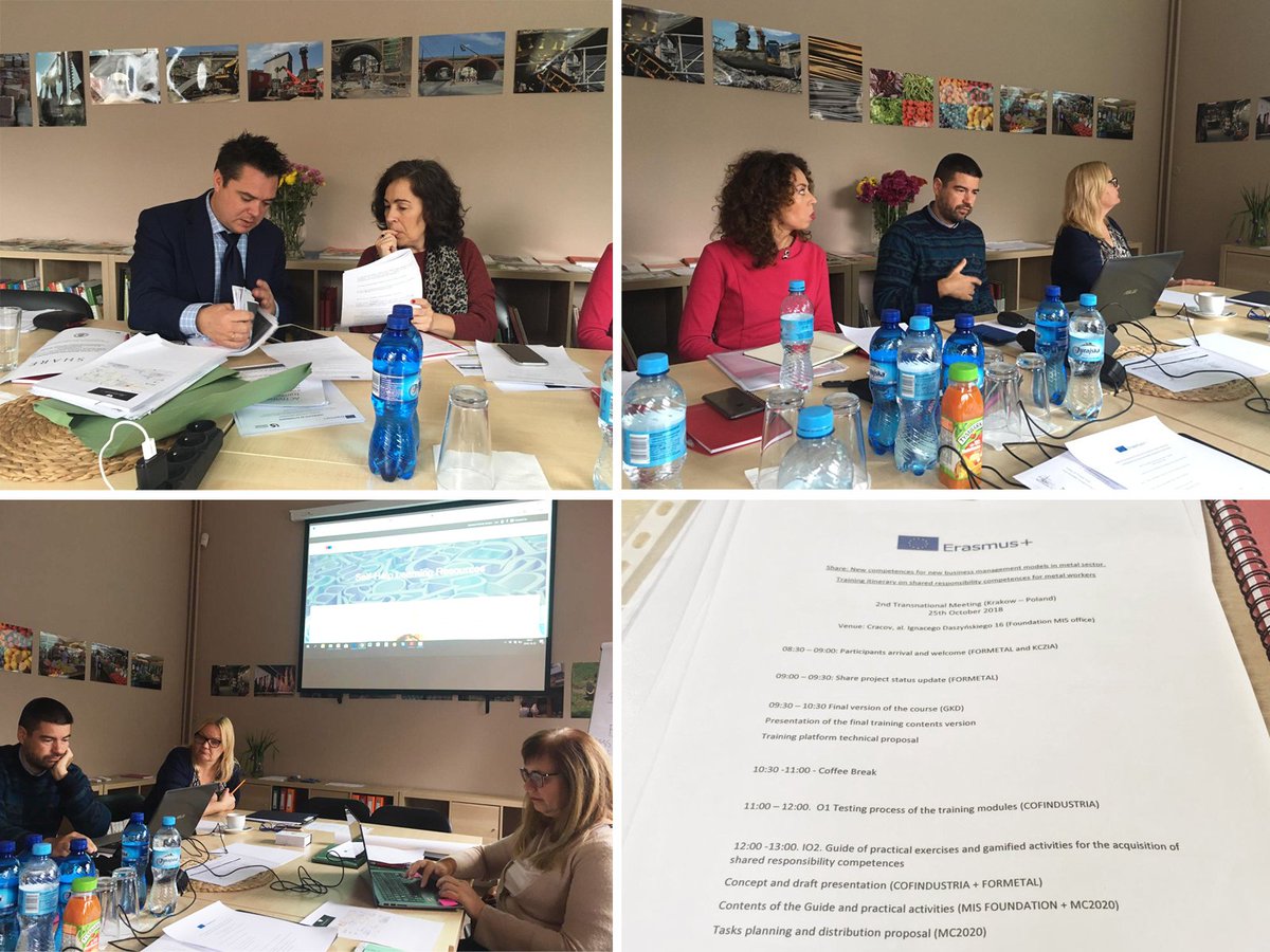 SIAV_VE's tweet photo. 2nd Transnational Meeting in Krakow, Poland - 25th October 2018 @Erasmus_Project SHARE #sharEplus. More about the project: https://t.co/TXAkLGxw8J https://t.co/kRJTihofMd
