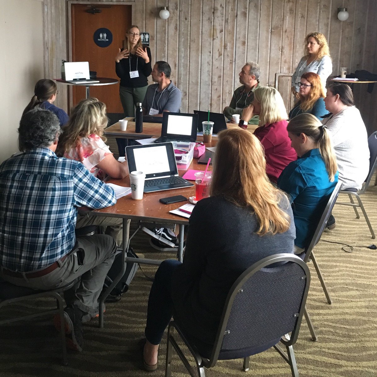 Dr Julie Kalansy #climatescientist @scripps_climate presenting to our team at the first CA Enviro Phenom Summit - atmospheric rivers and climate change! So proud that our team is lead by 3 Master teachers from @sdschools #EnviroLiteracy #ProjectPhenomena @SanDiegoCOE