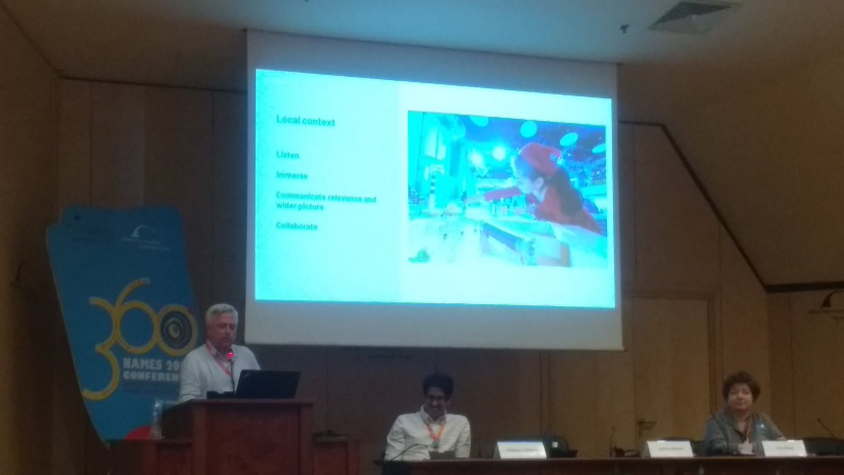 ElsonbatySciCom's tweet photo. Very interesting insights about transferring #SciComm best practices in science centres and museums across different cultures by Anthony Richards @KCALondon #NAMES2018 https://t.co/dSehGnVmrX