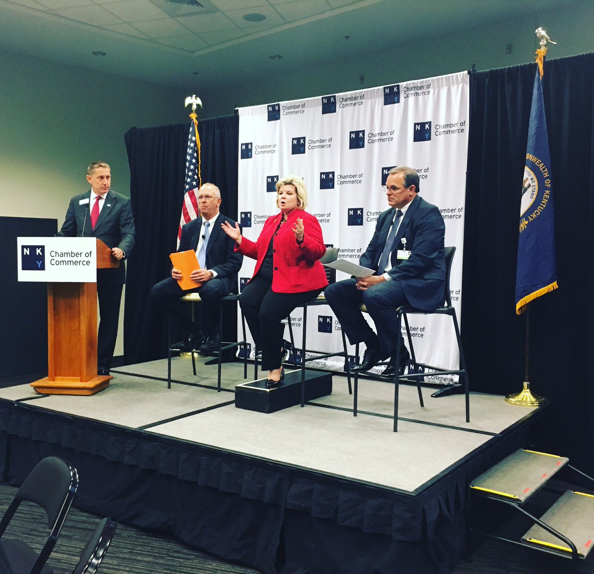 nkychamber's tweet photo. Great panel today for Government Forum!
Garren Colvin, President & CEO, @stelizabethnky
Eric Summe, President & CEO, @meetnky Candace McGraw, CEO, @cvgairport #GovernmentForum #NKYBecause #LeadConnectAdvocate https://t.co/GEIwlUcLTo
