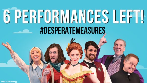 MeasuresMusical's tweet photo. Get down to #DesperateMeasures now! You’ve only got 6 more chances left to experience this OBA &amp; Outer Critics Circle award winner. https://t.co/eXfoQRUEgX