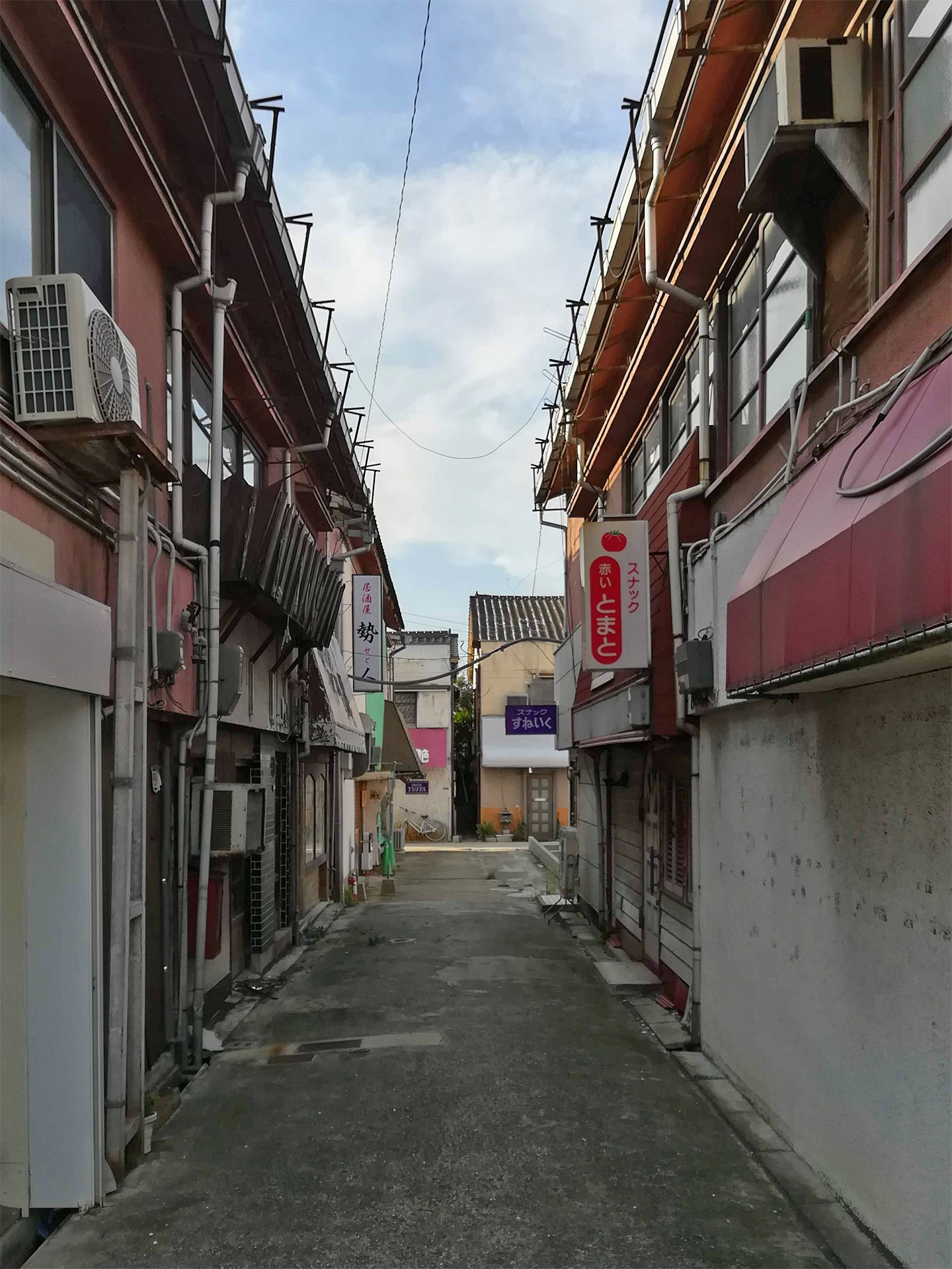 タケ All A 飲み屋街 自体は存続している ただ まだ明るい時間帯に訪れたので 何軒が実際に営業しているのかは分からない 各店舗と大家のどちらがアーケードを管理していたか分からないが いずれにせよ老朽化が進んで費用を負担できず 撤去した のだろう