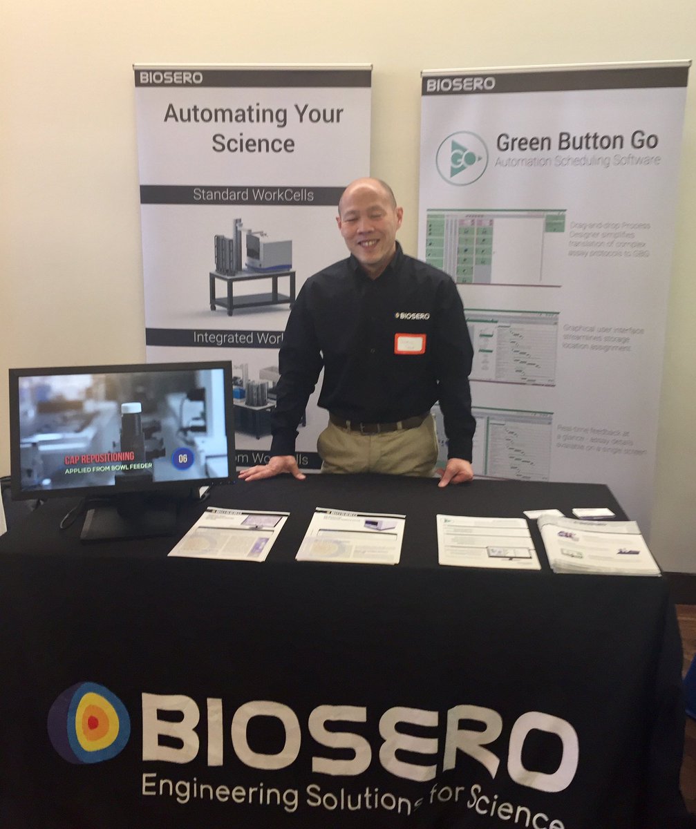 Biosero's tweet photo. We were happy to present at #LRIG last week! We demonstrated our Green Button Go software with Agilent’s Multi-LC/MS Workcell. #biotech #greenbuttongo @Agilent https://t.co/F0bBCKqIpU