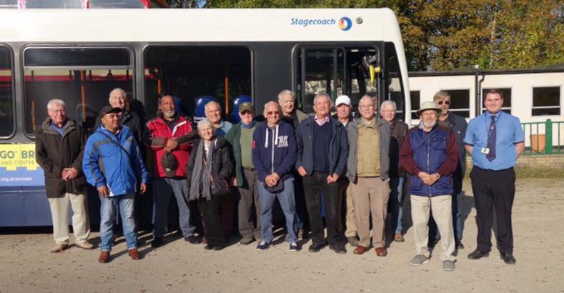 RobVince2's tweet photo. Great to be supporting #southdownmeninsheds at #AmberleyMuseum today @StagecoachSouth  with our driver @DanFrench8787 https://t.co/rRG1E7C6My