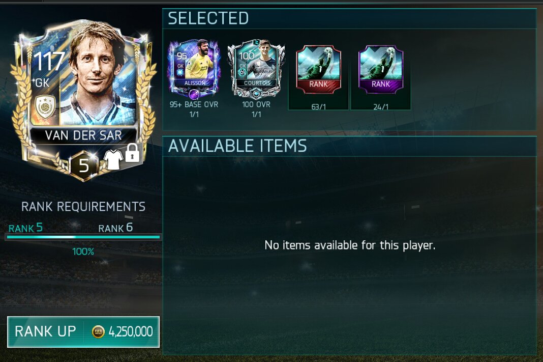 FPLUnitedo's tweet photo. ✅ Sir Edwin Van Der Sar #Rank 6⃣

#FIFAMobile #F2P #PreSeason #LatePost #FIFAMobile18 #Alhamdulillah 🙌 https://t.co/BAOt4j3FTw