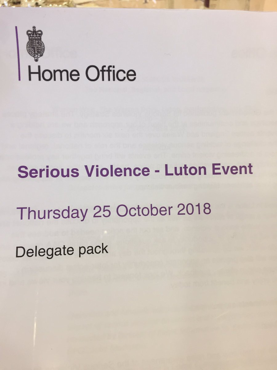 Regional conference held on the #SeriousViolenceStrategy in #Luton. It’s not just about talking but most importantly working together with all our #Communities and all our partner agencies in preventing #Youngpeople from beingkilled. #RealityCheck #Youngpeopleareourfuture #Police