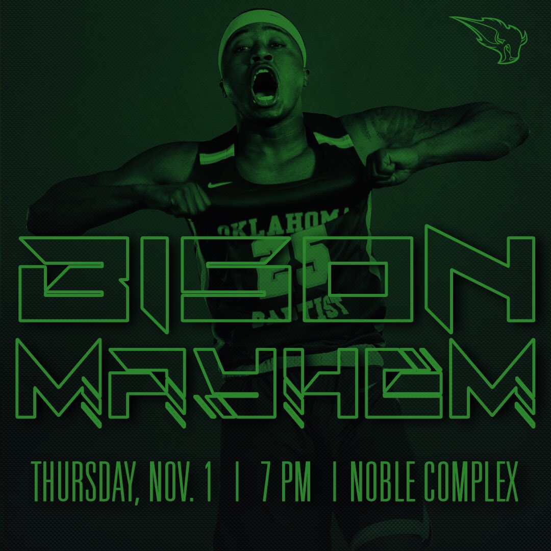 #BisonMayhem IS BACK! It’s time to get loud and show your Bison Pride! 

Follow <a href="/OBU_Athletics/">OBU Bison</a> on Twitter and Instagram and be on the lookout for more information to come! #OnToVictory 🤘