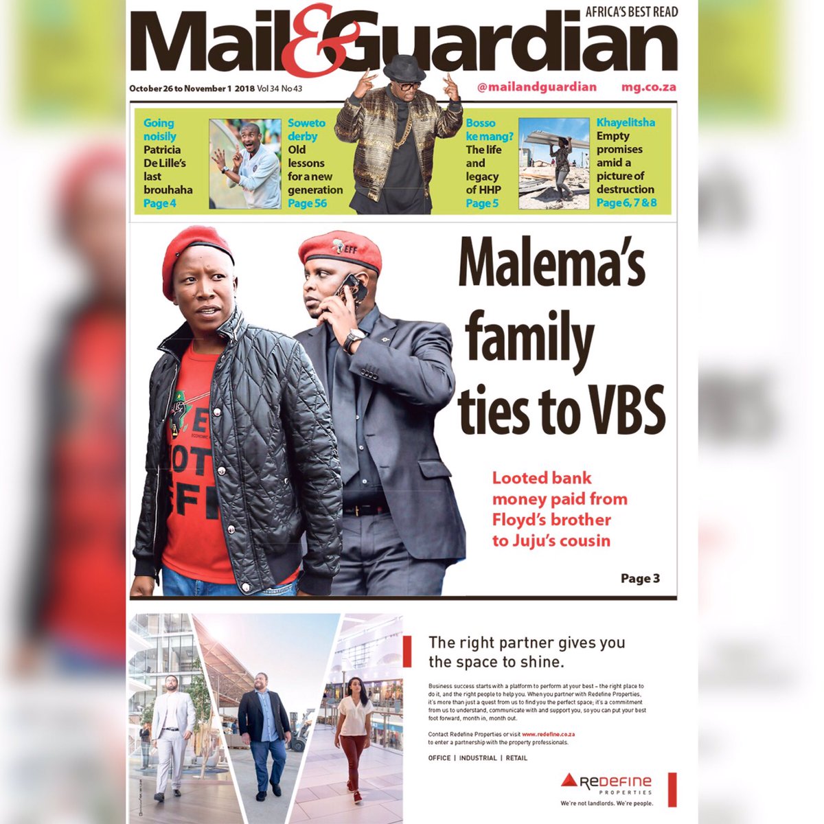 A total of R5.9 million — VBS loot — flowed from the business account of Floyd’s brother to the business account of Julius’ cousin. What’s happening here? Find out in the M&amp;G on Friday.