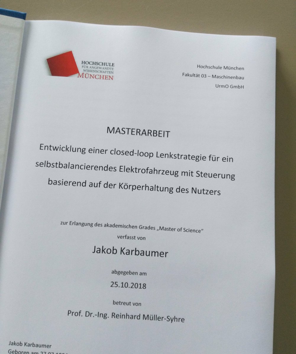 Ever wondered why all turns with <a href="/MyUrmO/">UrmO</a> feel buttery smooth?
Here' why: my thesis at @HAW_Muenchen!