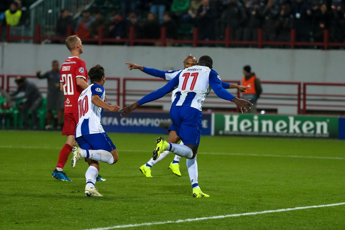 FCPorto's tweet photo. ✔ Marega: dois jogos consecutivos a marcar na Liga dos Campeões
⚽ Primeiro golo de grande penalidade com a nossa camisola
#FCPorto #FCLFCP #UCL https://t.co/EeufUQYFiN