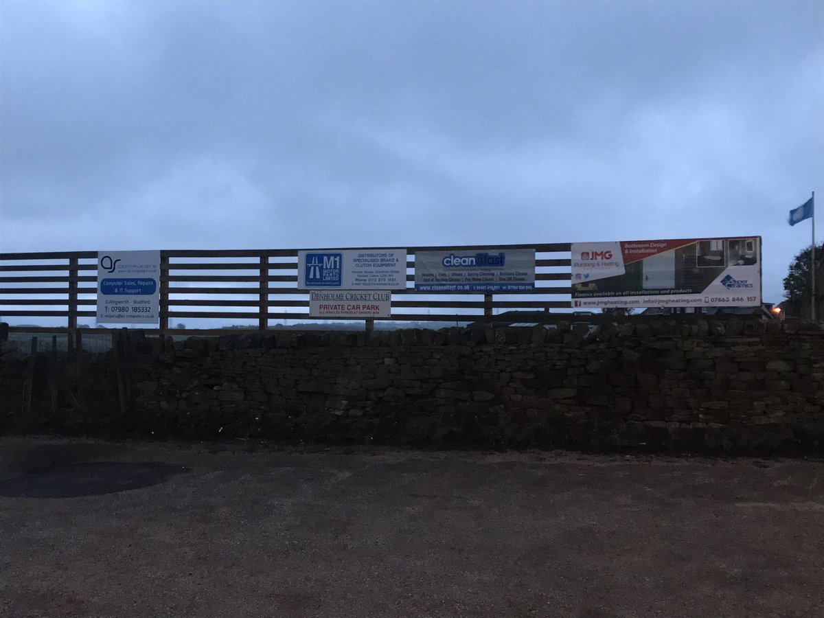 Denholme CC (@denholmecc) on Twitter photo Looking to advertise your company? We have spaces on our car park sponsor board available for sponsorship for companies like yours.
The board can be seen by all passing traffic on the busy A629, so if you’re interested, please email denholmeccevents@gmail.com for more info. Looking to advertise your company? We have spaces on our car park sponsor board available for sponsorship for companies like yours.
The board can be seen by all passing traffic on the busy A629, so if you’re interested, please email denholmeccevents@gmail.com for more info.