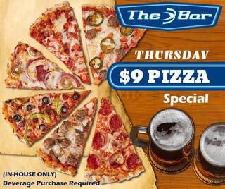 BarLynndale's tweet image. It’s Pizza Day!! 😋 Visit #BOL for $9 14” 2-topping pizzas!! 🍕💙🍕 
#pizza #pizztime #PizzaMood
