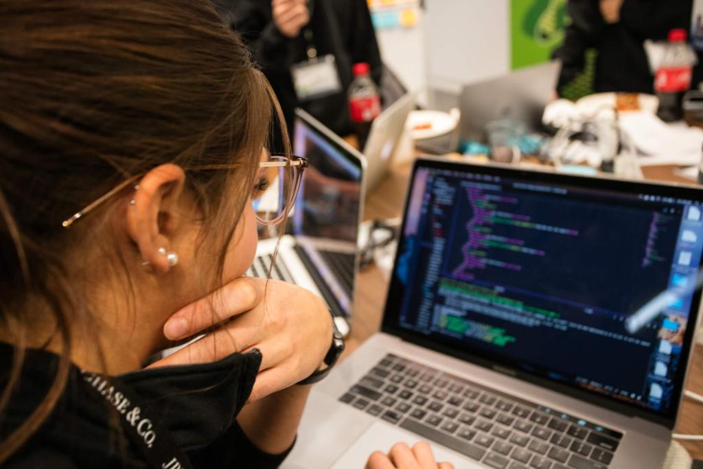 jpmorgan's tweet image. Over 80 student coders worked with $JPM technologists to help nonprofits @OhioGuidestone and Refuge Hub. Here's a peak at them developing their ideas at our #CodeForGood challenge in #Ohio.