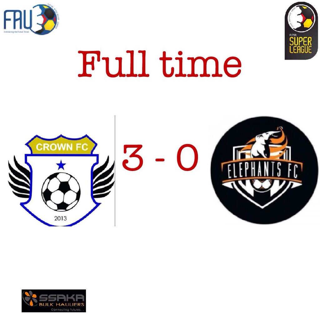 Crown FC were awarded the three points after Elephants failed to turn up for the game! 

@FAU_Uganda