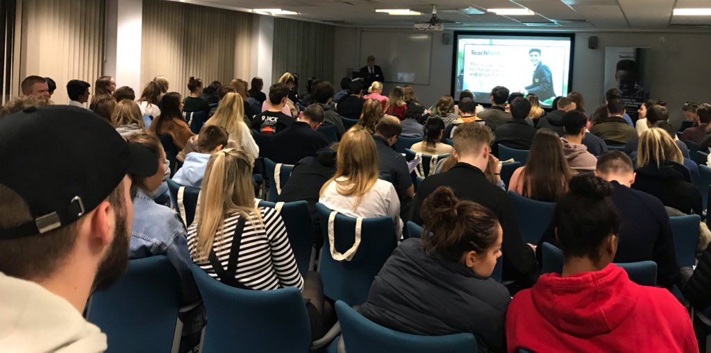 Brilliant to be at Newcastle University finding the teachers of the future. Standing room only! <a href="/TeachFirst/">Teach First</a>NE @TeachFirst <a href="/StudentsNCL/">Newcastle University</a> #traineeteachers #toon #newcastle