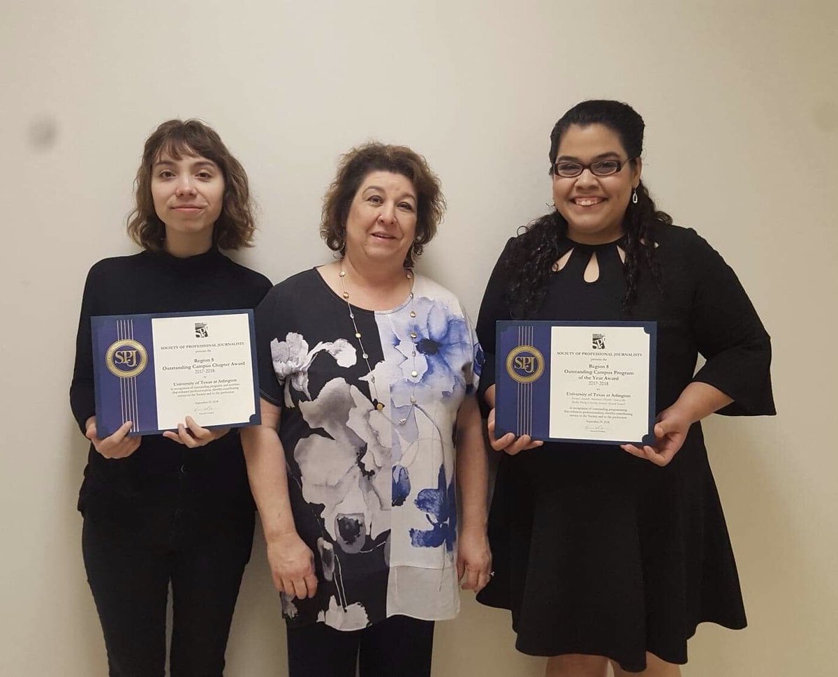 SPJ at UTA (@spjuta) on Twitter photo Delighted to announce that our chapter received two regional awards for our programming efforts last year! 🎉
• Outstanding Chapter Award
• Outstanding Program of the Year for our sexual assault awareness event in April #spjuta <a href="/utacomm/">UTA Dept. of Comm.</a> Delighted to announce that our chapter received two regional awards for our programming efforts last year! 🎉
• Outstanding Chapter Award
• Outstanding Program of the Year for our sexual assault awareness event in April #spjuta <a href="/utacomm/">UTA Dept. of Comm.</a>